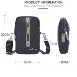 Baellerry Hombres Bolso de hombro Simple Casual Gran capacidad Messenger Bag Business Cremallera Cartera - Imagen 3