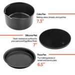 Air Fryer Accesorios para hornear Juego de acero inoxidable, 6 PCS/Set 7 inch - Imagen 3