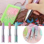 3 PCS Pintalabios Estilo 5D Diamantes Pintura Bolígrafos Bordado Costura Accesorios, Diamonds Painting Pens