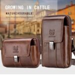 Riñonera pequeña para teléfono móvil de cuero multifuncional BULL CAPTAIN para hombre, Horizontal Brown, Horizontal Black, Vertical Brown, Vertical Black - Imagen 2