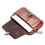Riñonera pequeña para teléfono móvil de cuero multifuncional BULL CAPTAIN para hombre, Horizontal Brown, Horizontal Black, Vertical Brown, Vertical Black - Imagen 4