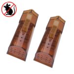 Trampa de plástico grande para ratones, jaula para ratones, trampa para pedales, Large Plastic Mousetrap Brown