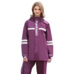Raninfreem Outdoor Fashion Double Riding Reflection Chubasquero Lluvia Pantalones Traje, XL