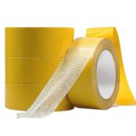 Cinta de malla transparente de fibra adhesiva adhesiva de rejilla de fibra de vidrio de doble cara, 2 PCS 5mmx50 m