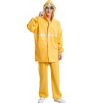 Conjuntos de pantalones impermeables impermeables de doble ala HD antidisturbios para adultos, XXL