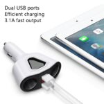3.1A Dual USB Digital Display Multi-Function Driving Recorder Universal Automotive Charger - Imagen 4