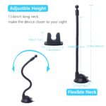 2 PCS Ventosa Manguera larga y suave Parabrisas Coche Soporte de clip para teléfono móvil - Imagen 3