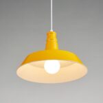 Candelabro de una sola cabeza de hierro forjado para dormitorio, comedor, sin bombilla, 26cm (Yellow)