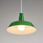 Candelabro de una sola cabeza de hierro forjado para dormitorio, comedor, sin bombilla, 26cm (Green)