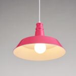 Candelabro de una sola cabeza de hierro forjado para dormitorio, comedor, sin bombilla, 46cm (Pink)