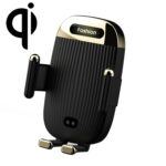 Soporte para teléfono con cargador inalámbrico para automóvil S18 15W, Black With Suction Cup Bracket