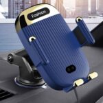 Soporte para teléfono con cargador inalámbrico para automóvil S18 15W, Black With Suction Cup Bracket - Imagen 2