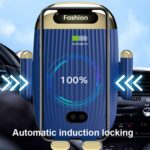 Soporte para teléfono con cargador inalámbrico para automóvil S18 15W, Black With Suction Cup Bracket - Imagen 4
