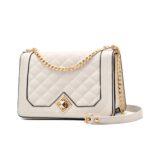 6382 Bolso con cadena de rombos diagonales de un solo hombro, 6382 (White)