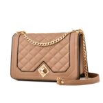 6382 Bolso con cadena de rombos diagonales de un solo hombro, 6382 (Khaki)