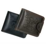 MenBense Men Multi-Card 2 Fold Short Wallet Carrying Card Case, Negro, Marrón - Imagen 2