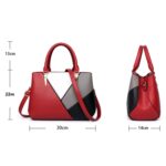 Bolso de mujer A51 PU Colorblock, Red Wine, Púrpura, Negro, Dark Gray, Rosado, Caqui - Imagen 3