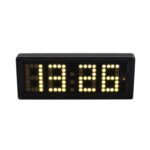 Medición de voltaje de batería de termómetro de coche de reloj de matriz de puntos LED, 3 in 1 White
