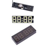 Medición de voltaje de batería de termómetro de coche de reloj de matriz de puntos LED, 3 in 1 White - Imagen 3