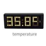 Medición de voltaje de batería de termómetro de coche de reloj de matriz de puntos LED, 3 in 1 White - Imagen 4
