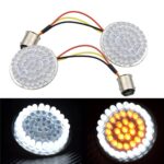 Lámpara de dirección de señal LED para motocicleta de 2 uds para Dyna, For Dyna White Yellow Light