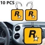 10 piezas de decoración de fragancia con colgante de perfume para coche., R Star
