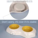 2 cuencos de yema de huevo para mascotas, cuenco antigolpes para perros y gatos, estilo:, Double Bowl - Imagen 4