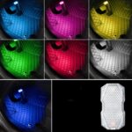 2 luces de ambiente táctil de lectura activadas por voz coloridas para coche, estilo:, Sound Control Type (Colorful)