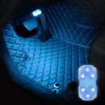 2 luces de ambiente táctil de lectura activadas por voz coloridas para coche, estilo:, Touch Type (Blue)