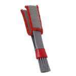 Herramienta de eliminación de polvo multifunción de cubo suave de cepillo de lavado de autos de 5 piezas, Red Gray Air Outlet Brush