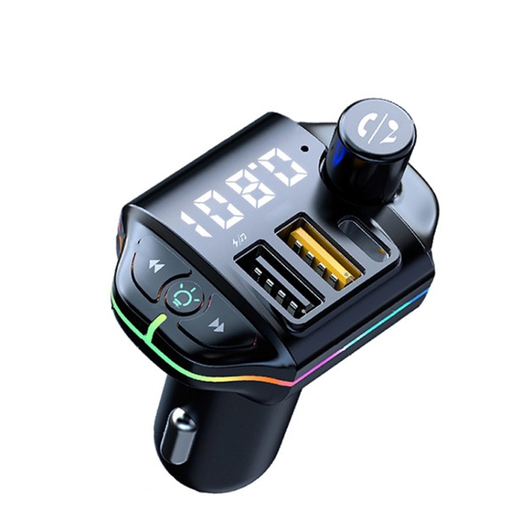 TBD06022997.jpg A10 Atmósfera colorida Light FM Bluetooth Transmisor Cargador de automóvil - Imagen 1