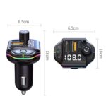 A10 Atmósfera colorida Light FM Bluetooth Transmisor Cargador de automóvil - Imagen 2