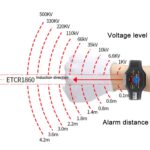 Bolígrafo de prueba para electricistas con alarma de alto voltaje sin contacto ETCR, modelo:, ETCR1860 For Wrist - Imagen 3