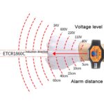 Bolígrafo de prueba para electricistas con alarma de alto voltaje sin contacto ETCR, modelo:, ETCR1860C For Wrist - Imagen 3