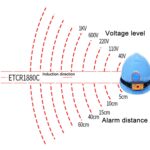 Bolígrafo de prueba para electricistas con alarma de alto voltaje sin contacto ETCR, modelo:, ETCR1880C For Helmet - Imagen 3