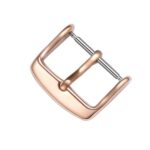 10 accesorios de reloj con hebilla de acero inoxidable chapado en IP., Rose Gold 20mm