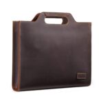 Bolso de hombro vintage de cuero Crossbody Maletín de negocios portátil, Business Briefcase