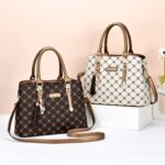 422 Bolso de impresión de gran capacidad, Deep Coffee Deep Coffee Print, Bronze Deep Coffee Print, Dark Red Deep Coffee Print, Bronze Rice White Print, Rice White Rice White Print - Imagen 2