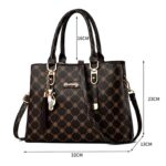 422 Bolso de impresión de gran capacidad, Deep Coffee Deep Coffee Print, Bronze Deep Coffee Print, Dark Red Deep Coffee Print, Bronze Rice White Print, Rice White Rice White Print - Imagen 3
