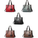 1688 Bolso de señora vintage multifuncional, Rojo, Verde, Negro, Caramel Colour, Marrón, Café - Imagen 2