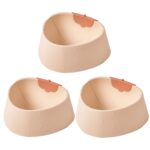 Tazón antideslizante con forma de fresa para mascotas de 3 uds., Pink