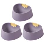 Tazón antideslizante con forma de fresa para mascotas de 3 uds., Gray