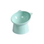 2 uds. Tazón de comida de boca inclinada Cervical con protección alta para mascotas, tazón de plástico antivuelco para gatos, Blue