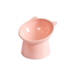 2 uds. Tazón de comida de boca inclinada Cervical con protección alta para mascotas, tazón de plástico antivuelco para gatos, Pink