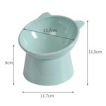 2 uds. Tazón de comida de boca inclinada Cervical con protección alta para mascotas, tazón de plástico antivuelco para gatos, Pink - Imagen 3