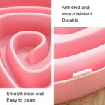 2 PCS Pet Plastic Triangle Anti-Choke Bowl Antideslizante Slow Food Dog Bowl, Small Beige - Imagen 4
