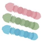 2 uds. Juguete con forma de oruga para mascotas, palo interactivo resistente al desgaste para masticar dientes, Caterpillar Shape Pink - Imagen 2