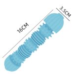 2 uds. Juguete con forma de oruga para mascotas, palo interactivo resistente al desgaste para masticar dientes, Caterpillar Shape Pink - Imagen 3