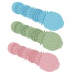 2 uds. Juguete con forma de oruga para mascotas, palo interactivo resistente al desgaste para masticar dientes, Caterpillar Shape Pink - Imagen 4