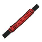 2 uds mango trasero de coche SUV mango trenzado de cuerda de paraguas modificado, Rear Handle Black, Rear Handle Red Black